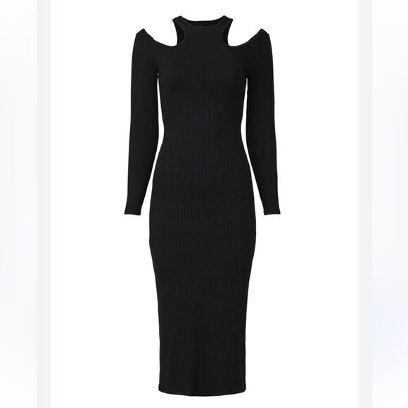 Simon Miller Anz Cutout Neckline Ribbed Dress - Picture 4 of 7